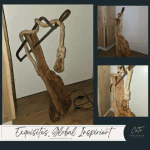 Upcycling-Lampe – Holzsäge trifft Olivenstamm